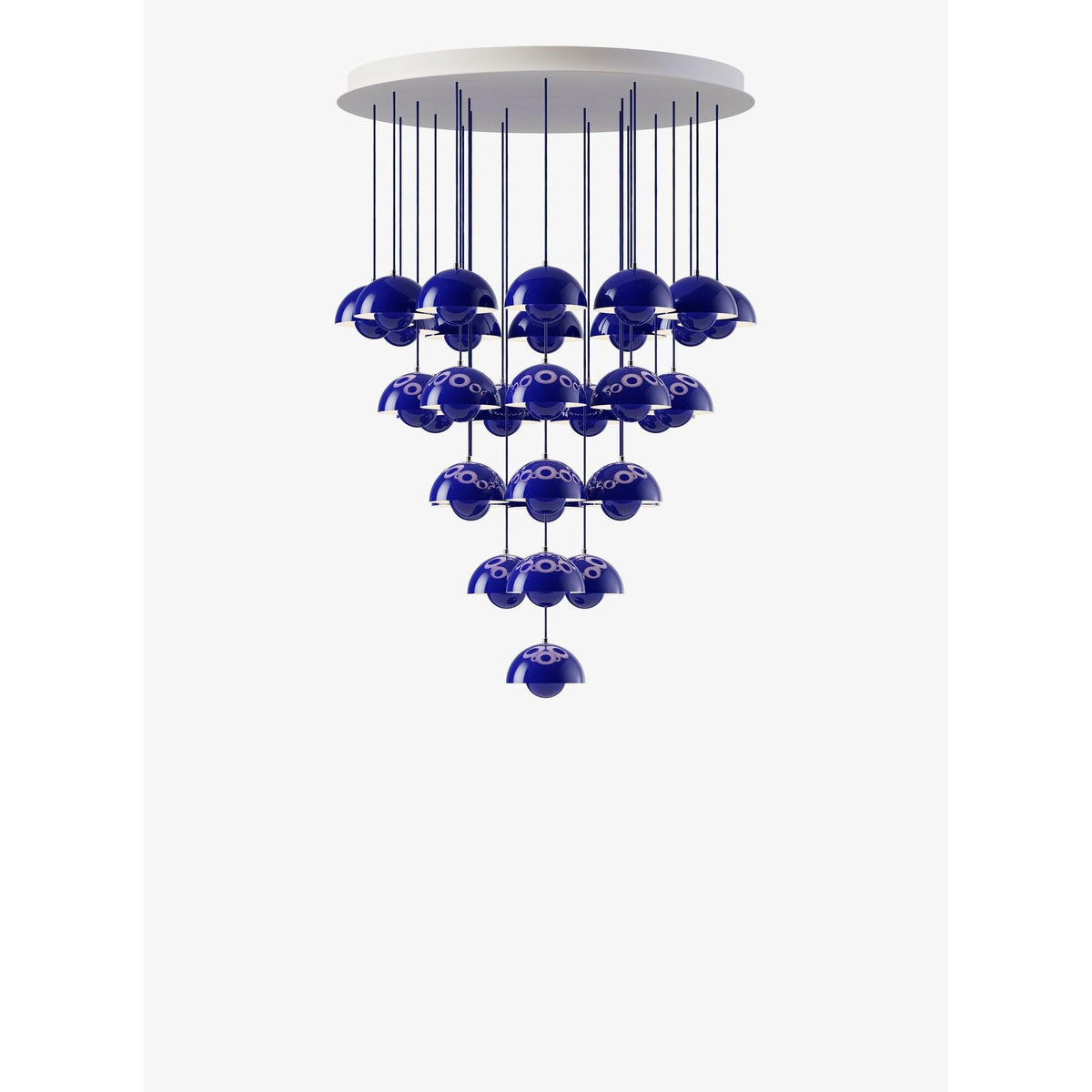 Suspension Flowerpot Chandelier VP10 - 31 pendants - &Tradition-Bleu cobalt-The Woods Gallery