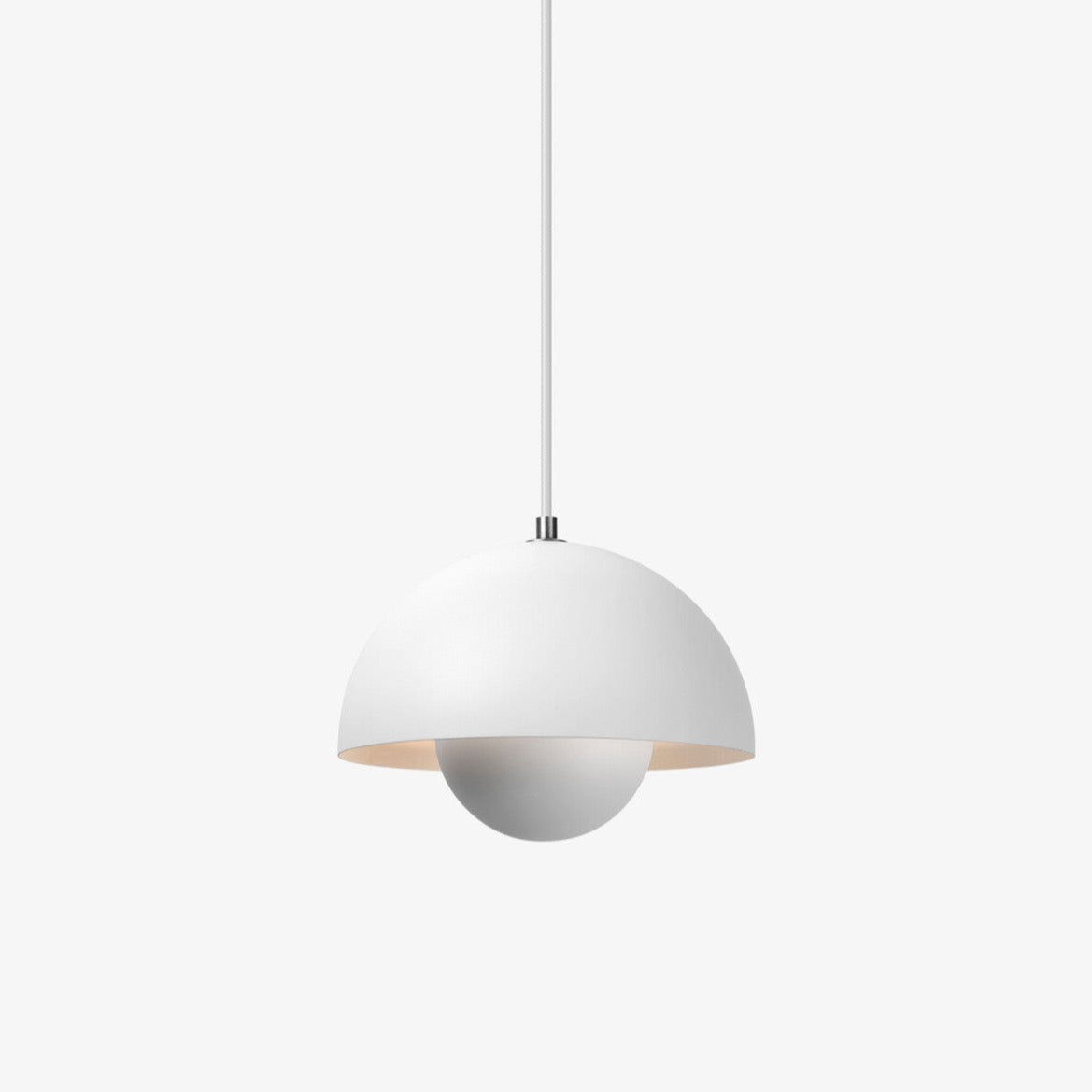 Suspension Flowerpot VP2 de Verner Panton - &Tradition-Blanc mat-The Woods Gallery