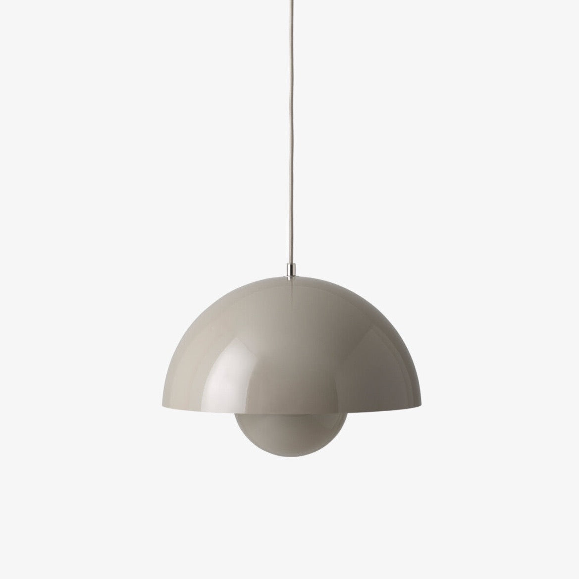 Suspension Flowerpot VP7 de Verner Panton - &Tradition-Gris beige-The Woods Gallery