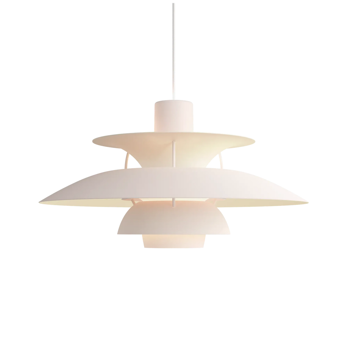 Suspension PH 5 - Louis Poulsen-Monochrome rose poudré-The Woods Gallery