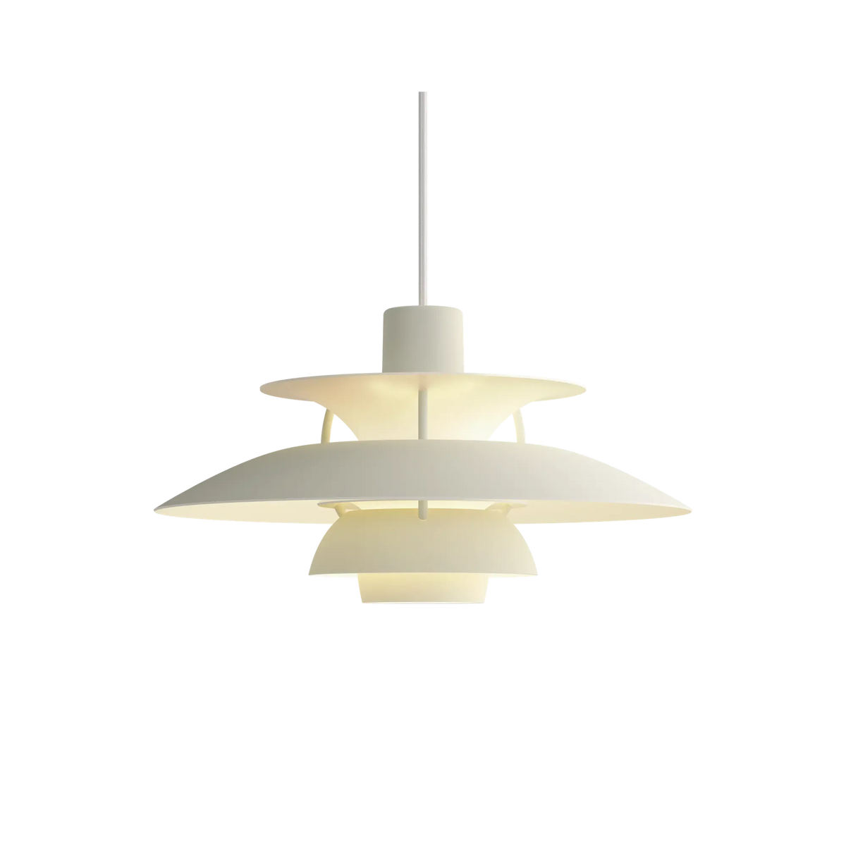 Suspension PH 5 mini - Louis Poulsen-Monochrome étain-The Woods Gallery