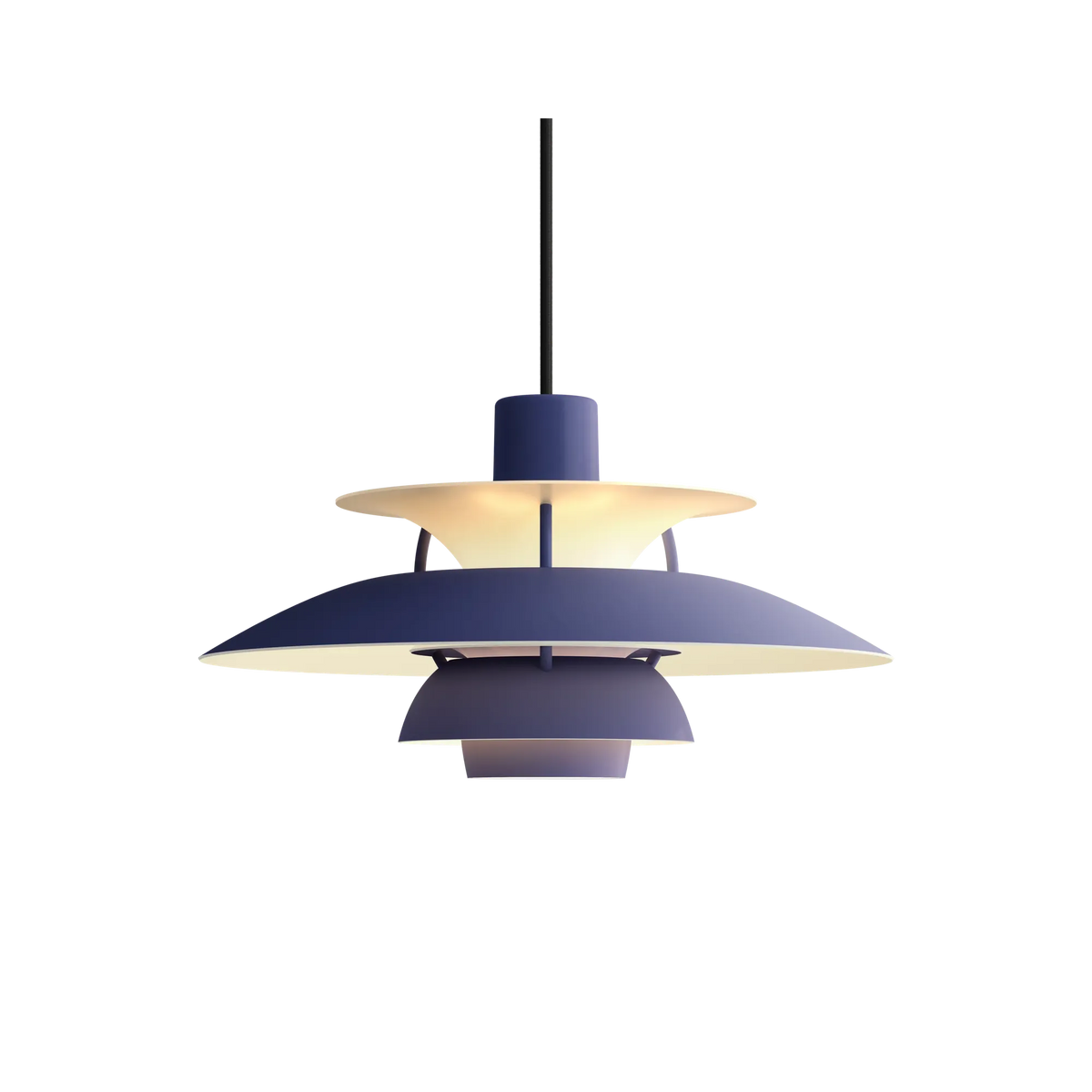 Suspension PH 5 mini - Louis Poulsen-Monochrome indigo-The Woods Gallery