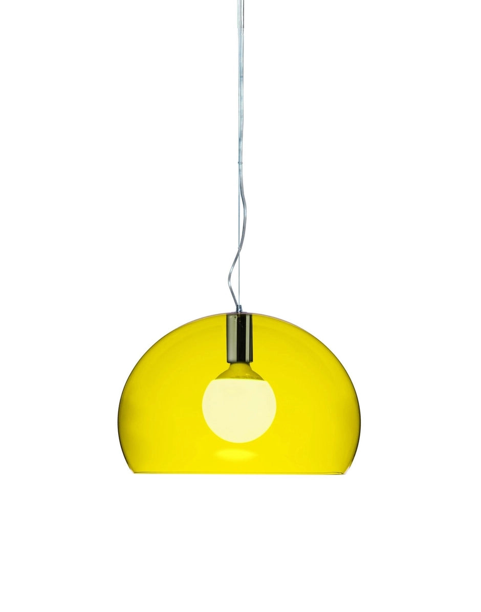 Suspension Small FL/Y Glossy Opaque de Ferruccio Laviani - Kartell-Jaune-The Woods Gallery