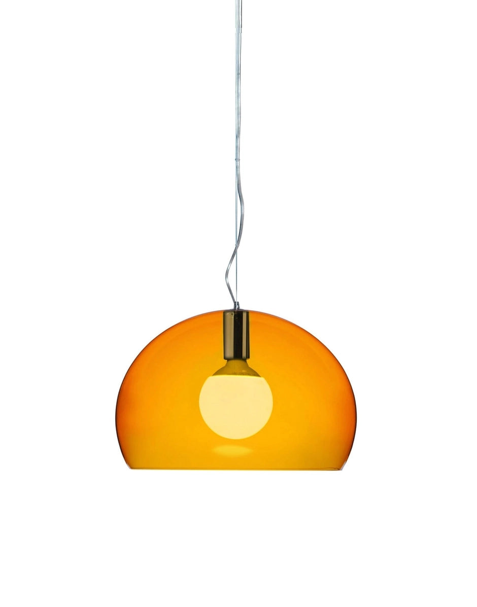 Suspension Small FL/Y Glossy Opaque de Ferruccio Laviani - Kartell-Orange-The Woods Gallery