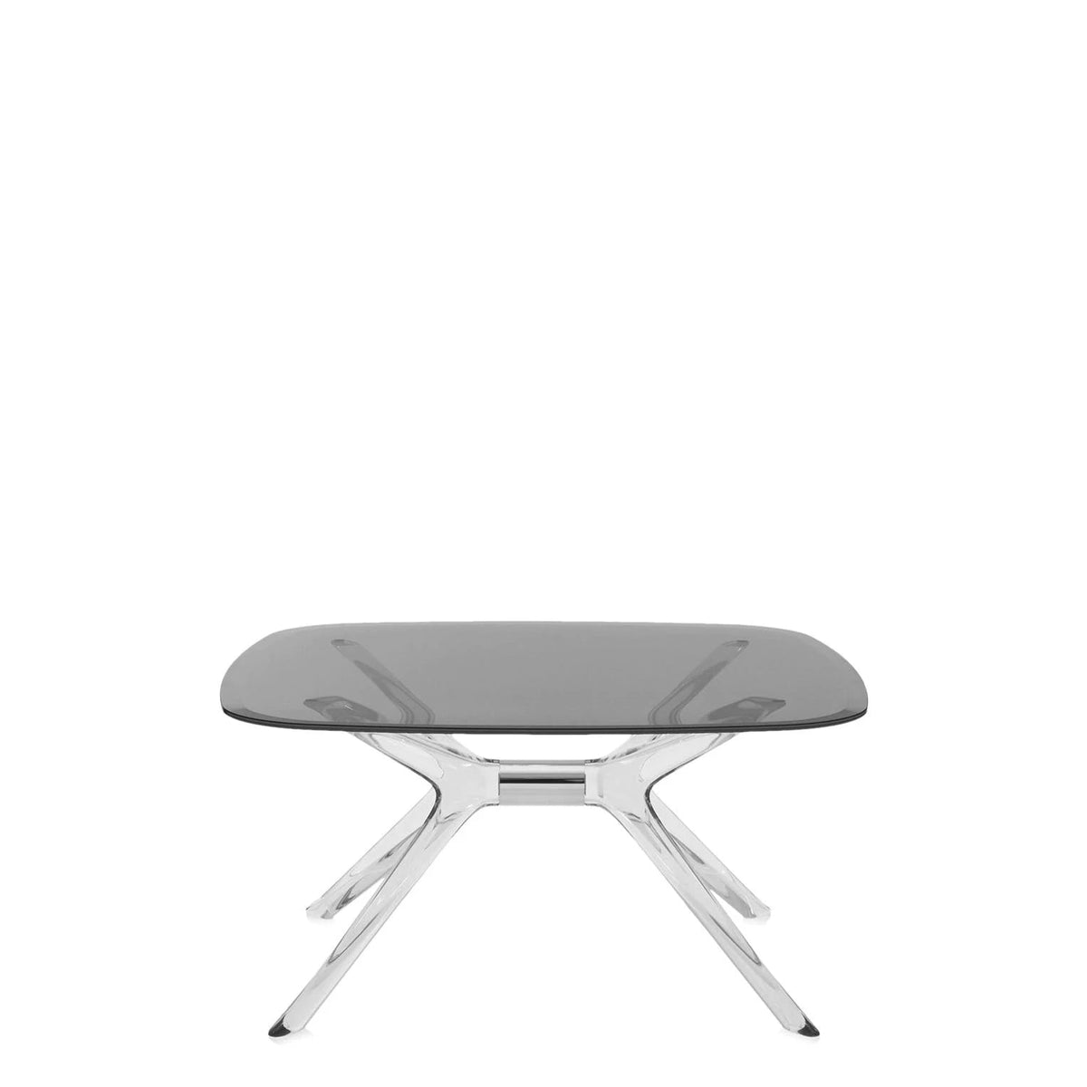 Table Blast de Philippe Starck - Kartell-Fumé-Cristal - Détail Chromé-H 40 X L 80 cm-The Woods Gallery