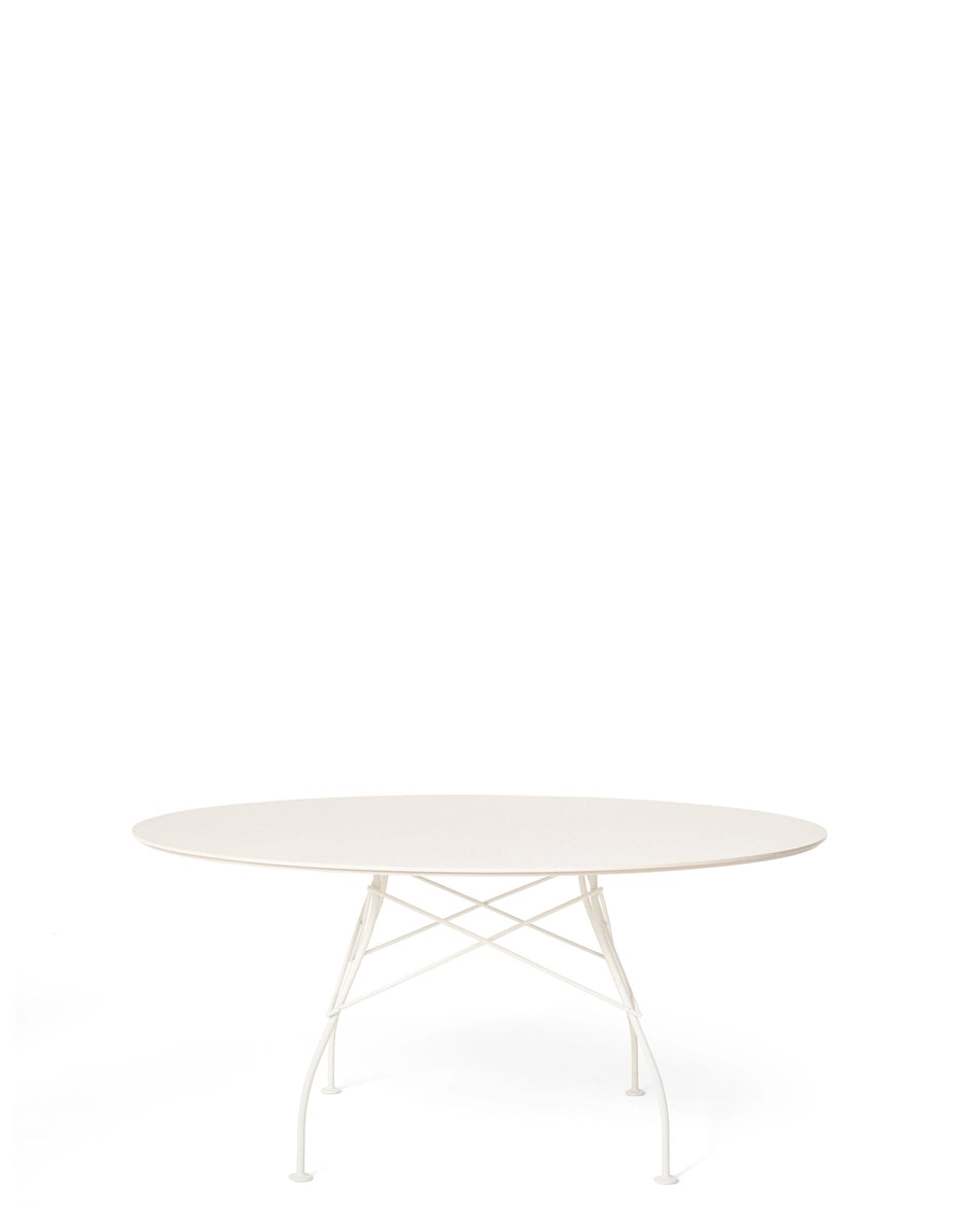 Table Glossy XXL Ronde Outdoor de Antonio Citterio - Kartell-Blanc-The Woods Gallery