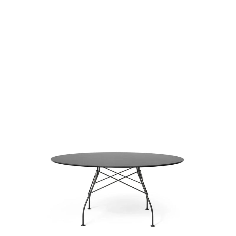 Table Glossy XXL Ronde Outdoor de Antonio Citterio - Kartell-Noir-The Woods Gallery
