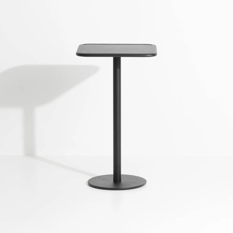 Table Haute Mange-debout Carrée Week-End Ø 60- Petite Friture-Noir-The Woods Gallery