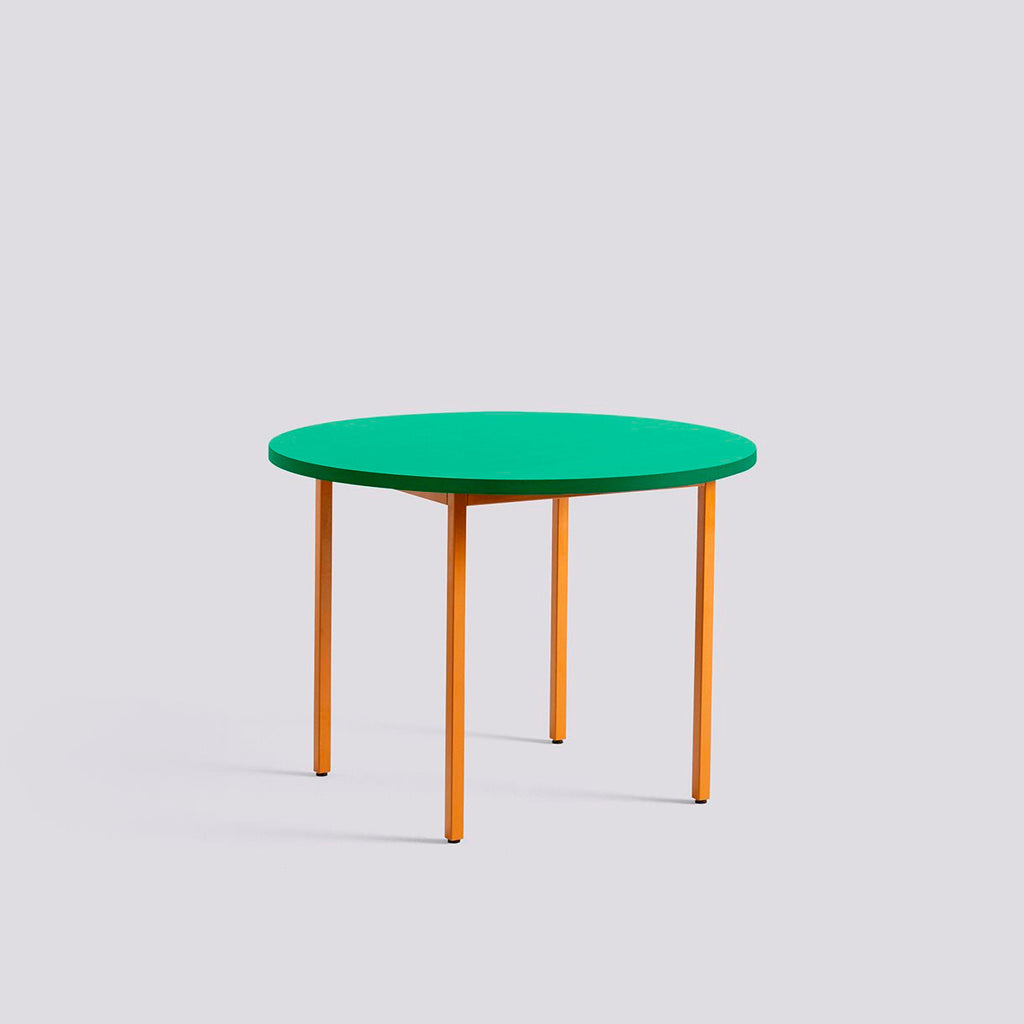 Table Ronde Two-Colour par Muller Van Severen - Ø105 - Hay-Vert-The Woods Gallery