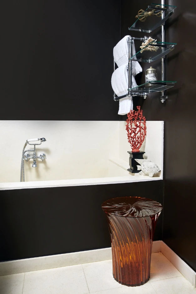 Table - Tabouret Sparkle de Tokujin Yoshioka Ø 38 - Kartell-Fumé-Ø 38 X H 44 cm-The Woods Gallery