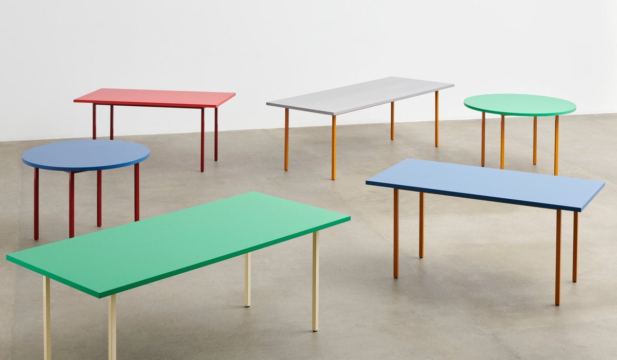 Table Two-Colour par Muller Van Severen L 200 cm - Hay-Vert-The Woods Gallery