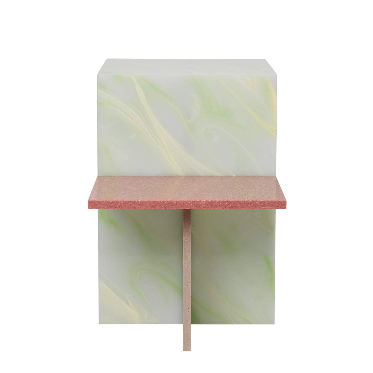 Table basse Distinct Side Ø 59,5 de Trine Andersen - Ferm Living-Vert et Rose-The Woods Gallery
