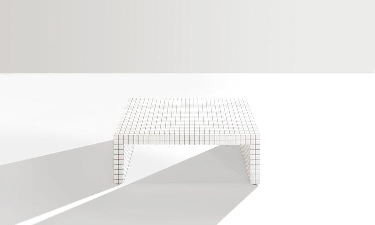 Table basse Quaderna 656 de Superstudio - L 90 cm - Zanotta-The Woods Gallery