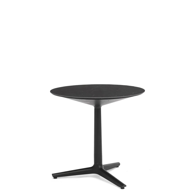 Table bistrot Multiplo Ronde de Antonio Citterio - Kartell-Marbre noir-The Woods Gallery