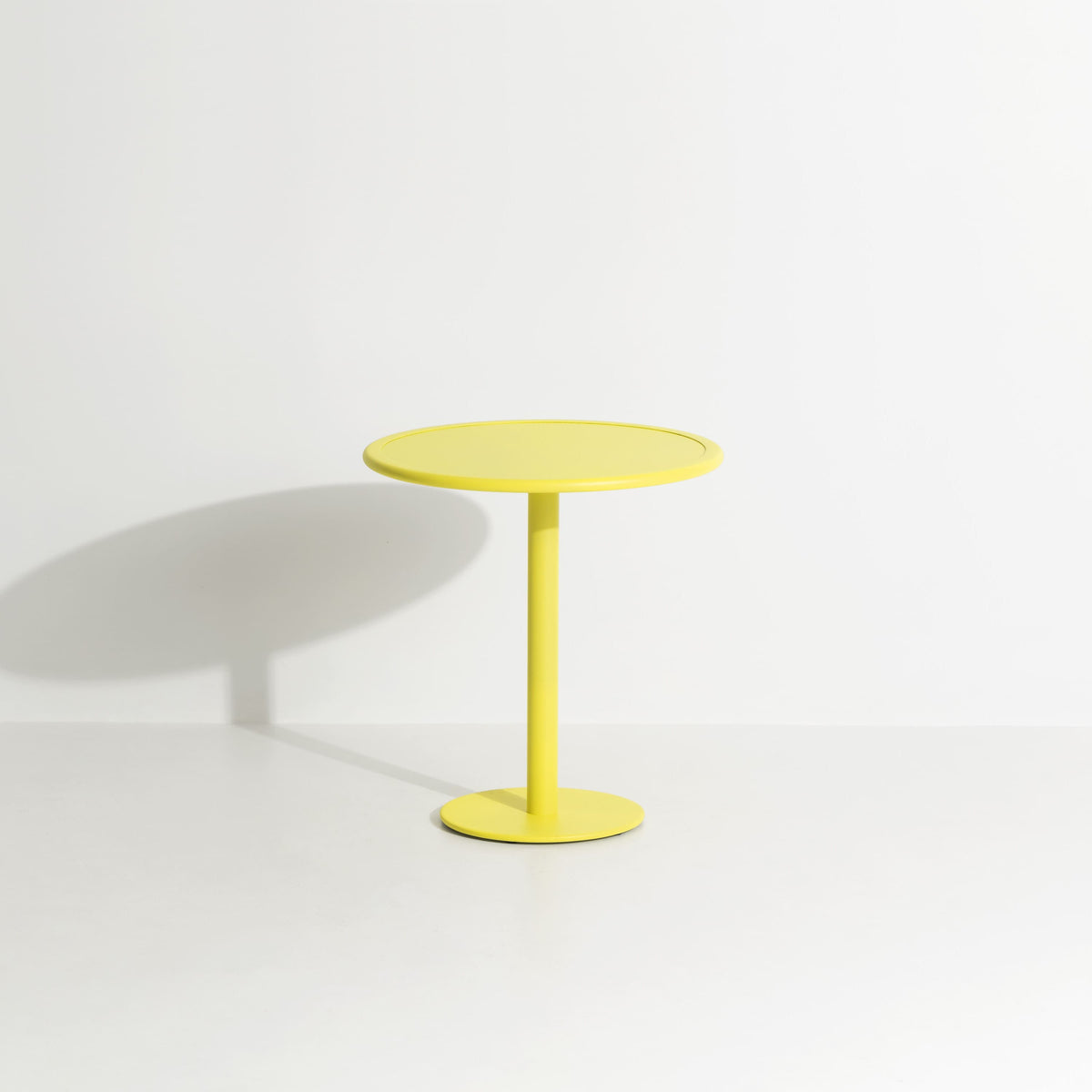Table bistrot ronde Week-End Ø 70 de Studio Brichet-Ziegler - Petite Friture-Jaune-The Woods Gallery