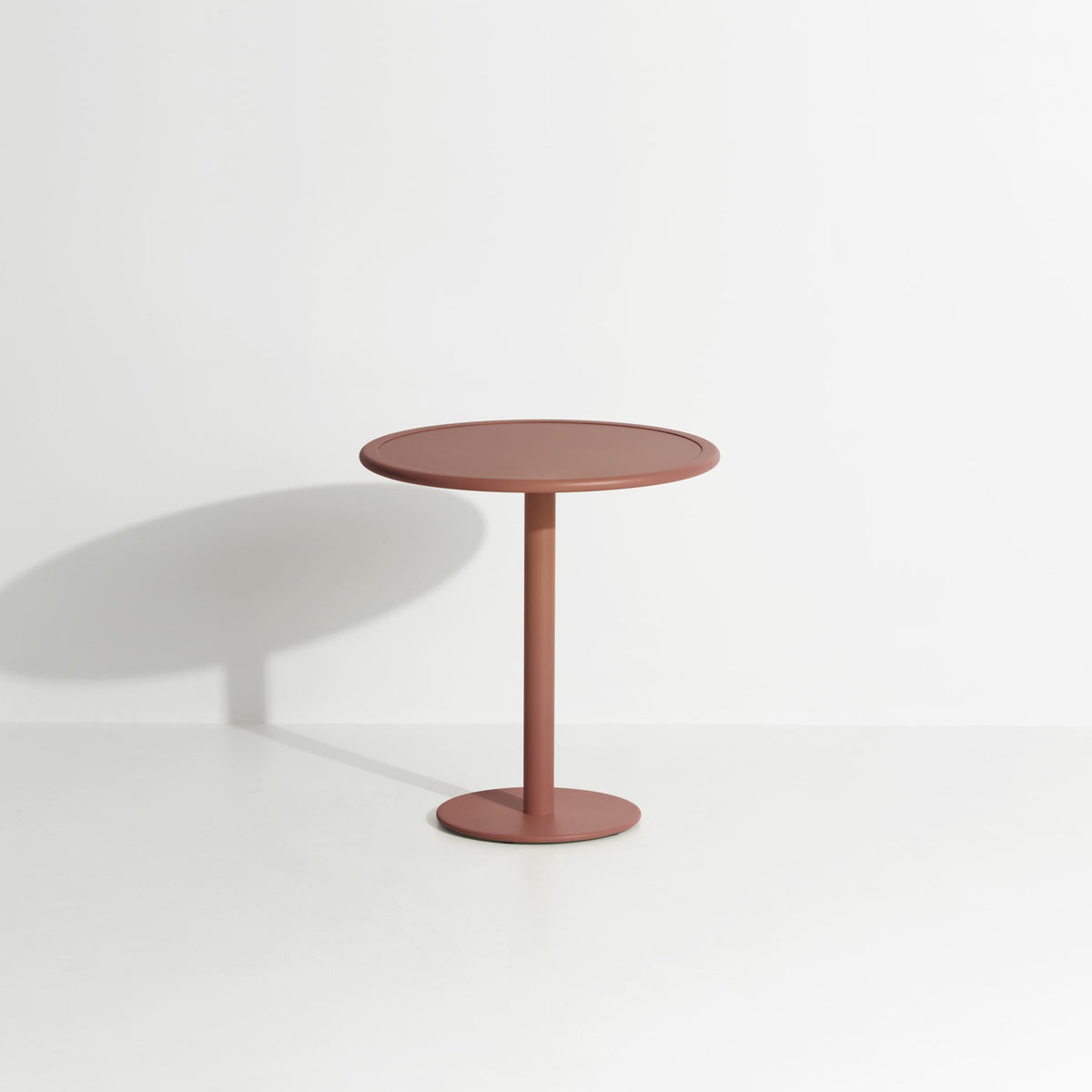 Table bistrot ronde Week-End Ø 70 de Studio Brichet-Ziegler - Petite Friture-Terracotta-The Woods Gallery