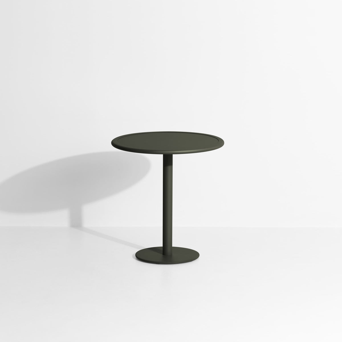 Table bistrot ronde Week-End Ø 70 de Studio Brichet-Ziegler - Petite Friture-Vert bouteille-The Woods Gallery