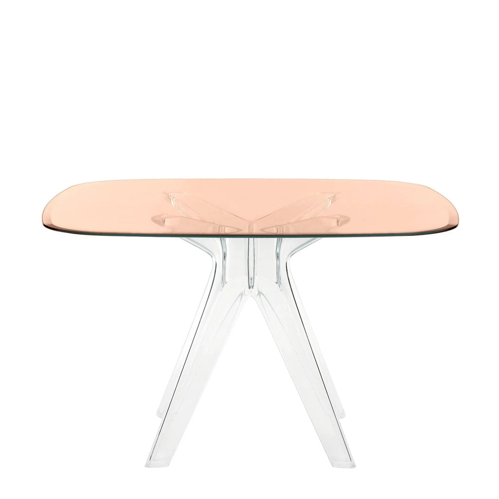 Table carrée Sir Gio de Philippe Starck Ø 120 - Kartell-Rose-Transparent-The Woods Gallery
