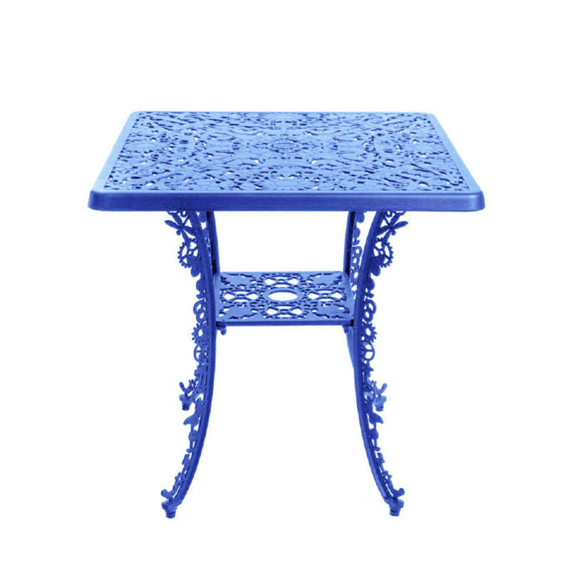 Table carrée en aluminium de Studio Job L 70 - Seletti-Bleu-The Woods Gallery