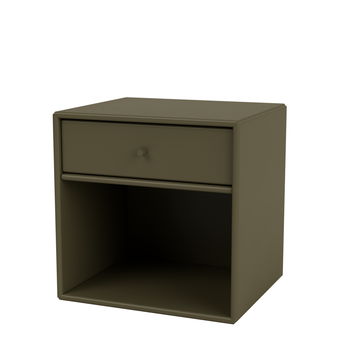 Table de chevet Dream par Peter J. Lassen, laque 139 Oregano, suspendu au mur, packshot Montana