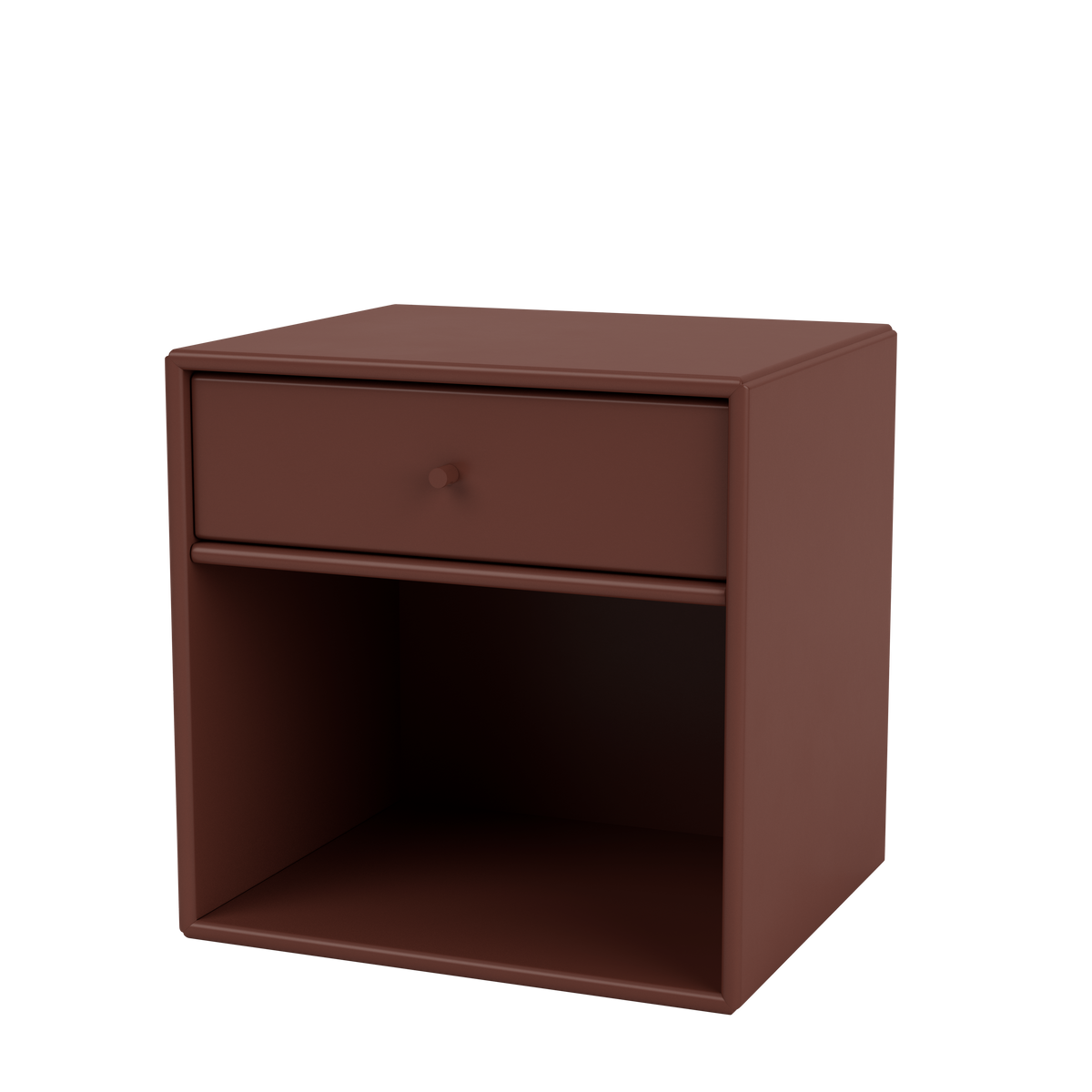 Table de chevet Dream par Peter J. Lassen, laque 155 Masala, suspendu au mur, packshot Montana