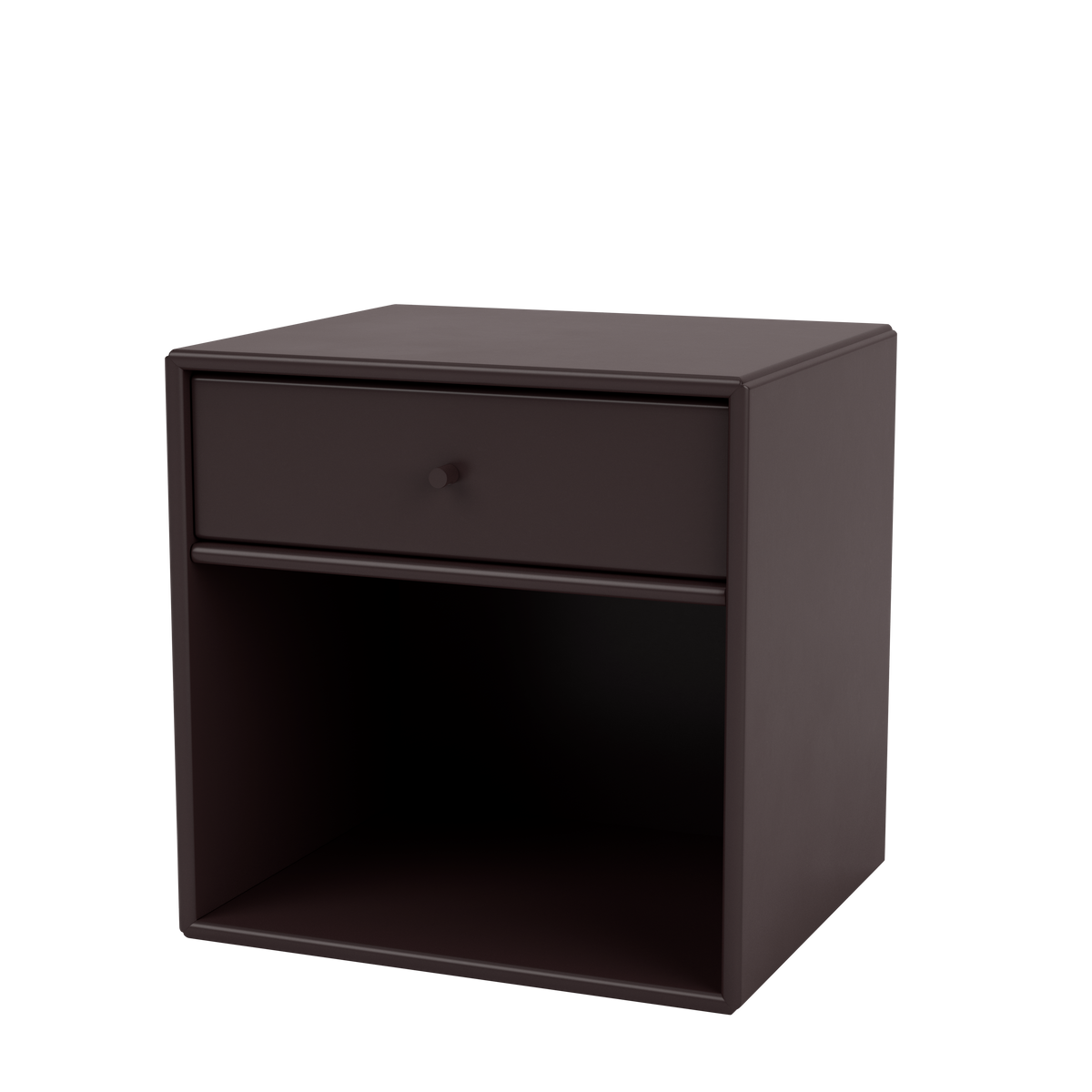 Table de chevet Dream par Peter J. Lassen, laque 160 Balsamic, suspendu au mur, packshot Montana
