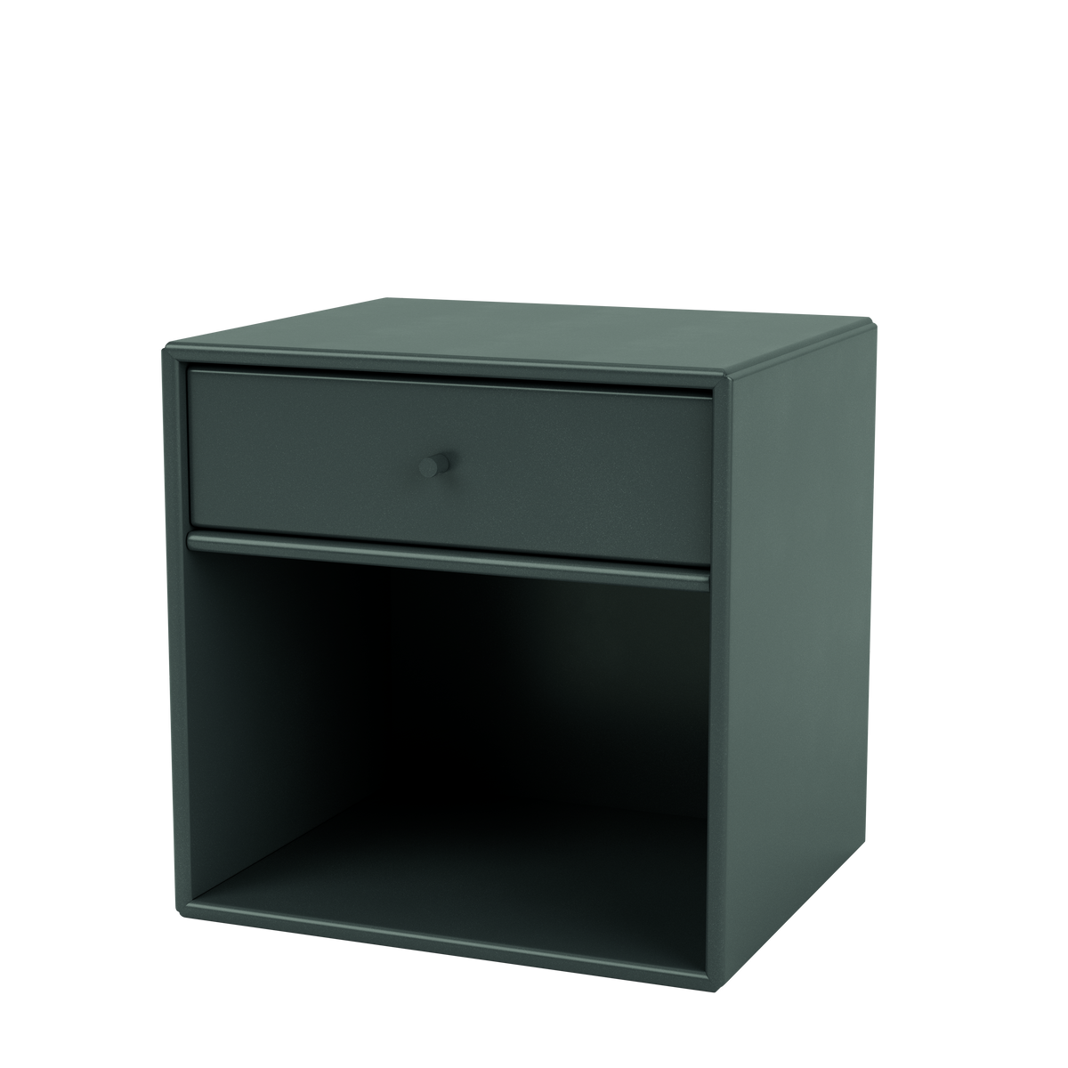 Table de chevet Dream par Peter J. Lassen, laque 163 Black Jade, suspendu au mur, packshot Montana
