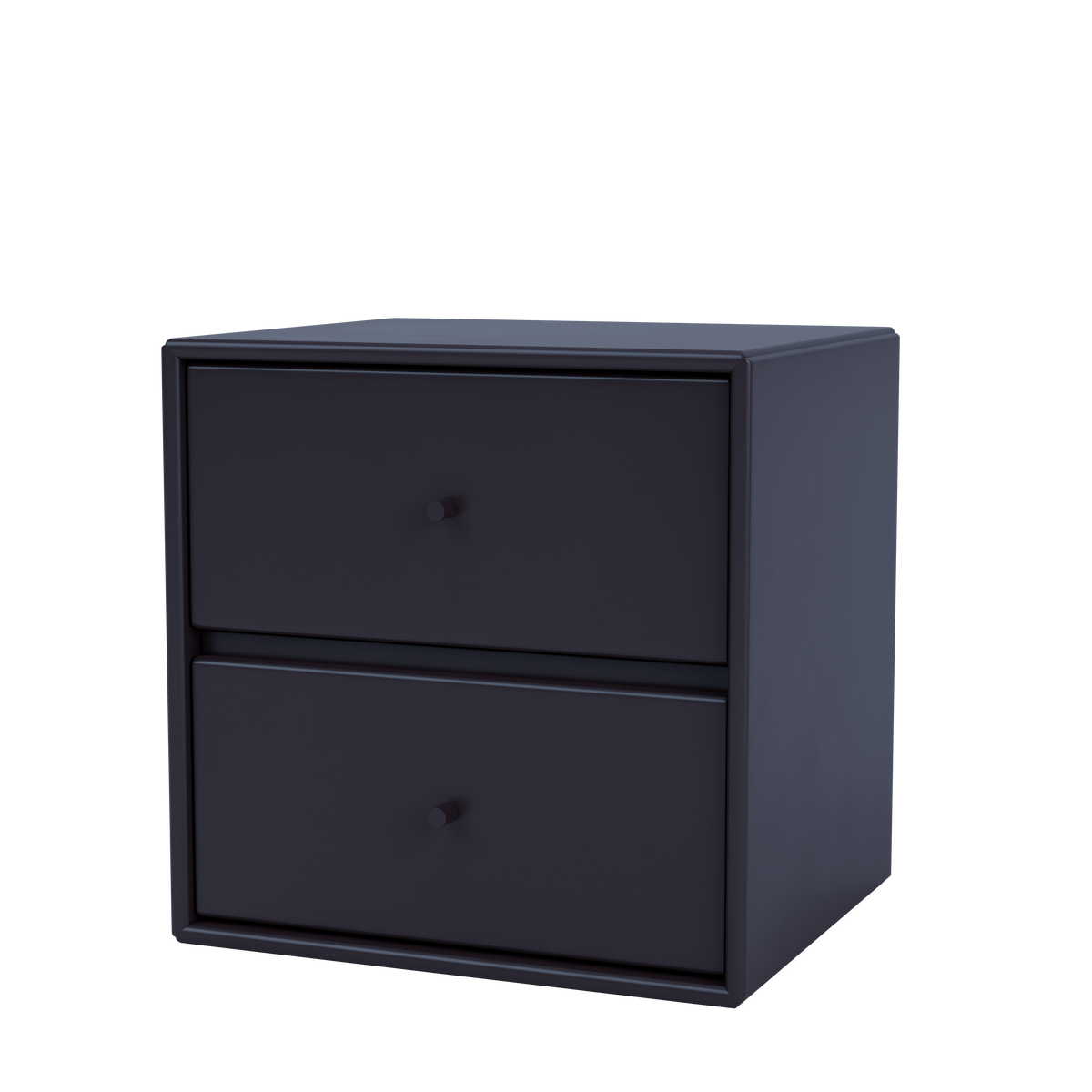 Table de chevet Drift par Peter J. Lassen, laque 147 Shadow, suspendu au mur, packshot Montana