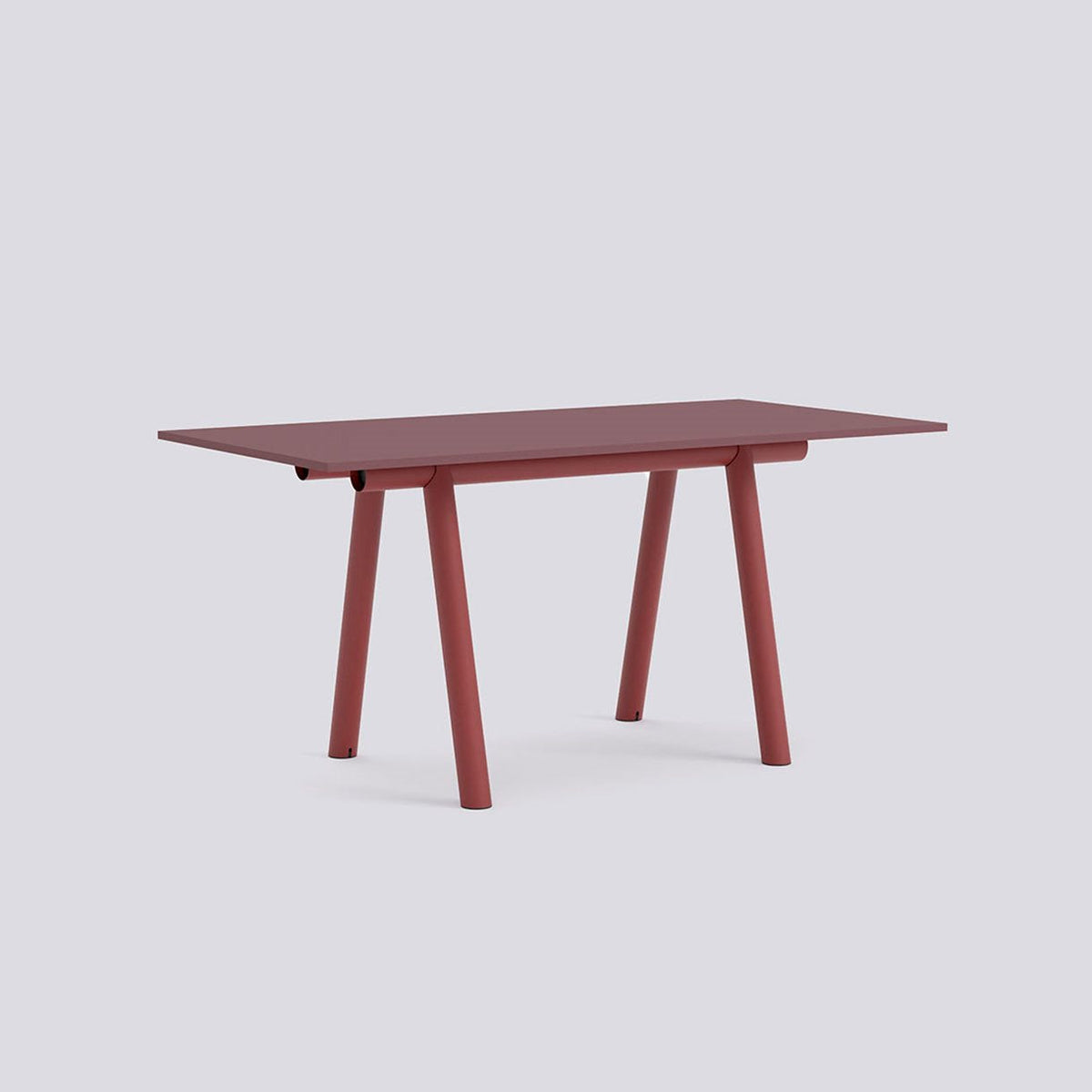 Table de travail Boa - Hay-H 105 x l 110 x L 220-Plateau en bois-Burgundy-The Woods Gallery
