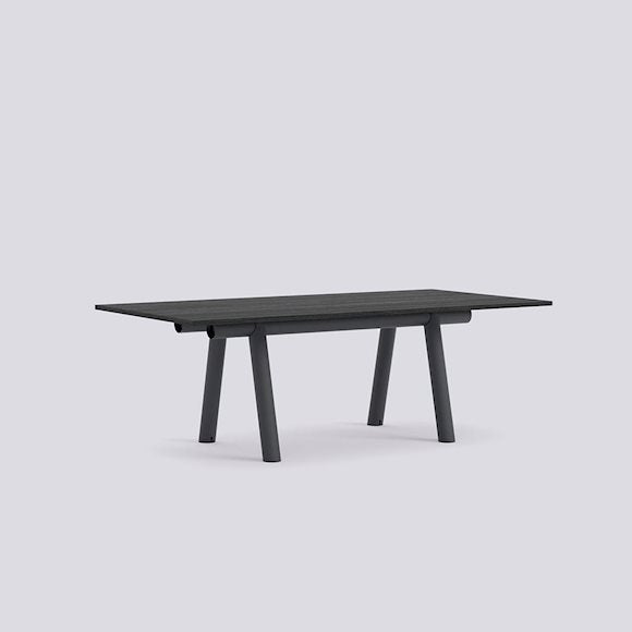 Table de travail Boa - Hay-H 75 x l 110 x L 220-Plateau en bois-Noir-The Woods Gallery