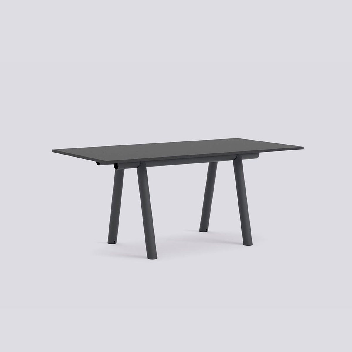 Table de travail Boa - Hay-H 95 x l 110 x L 220-Plateau en bois-Noir-The Woods Gallery