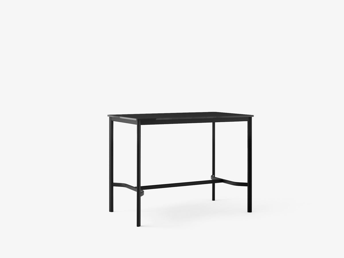 Table haute Drip HW114 de Hee Welling - &Tradition-Noir-Linoléum Burgundy 4154-The Woods Gallery