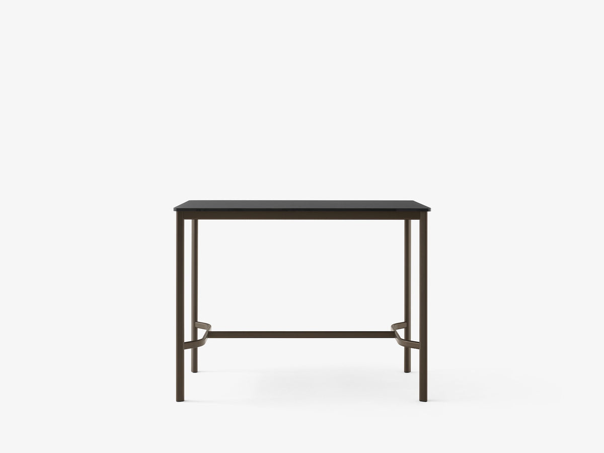 Table haute Drip HW114 de Hee Welling - &Tradition-Noir-Linoléum Burgundy 4154-The Woods Gallery