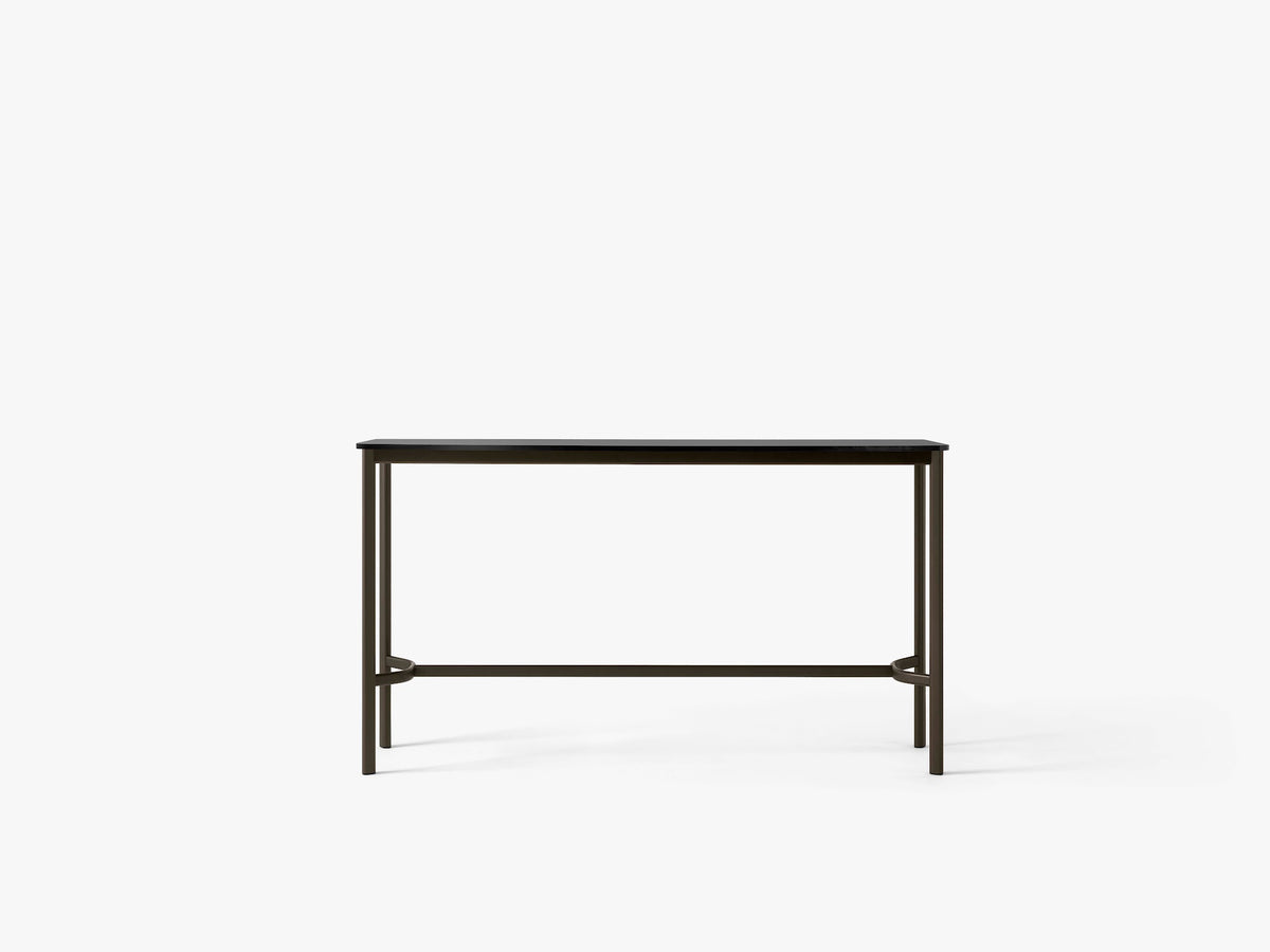 Table haute Drip HW63 de Hee Welling - &Tradition-Noir-Linoléum Burgundy 4154-The Woods Gallery