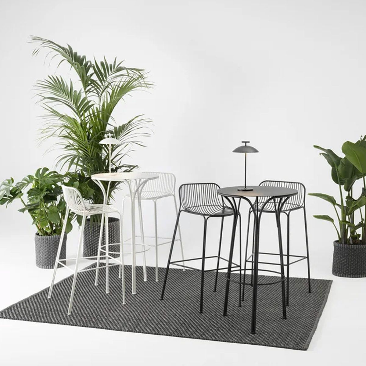 Table haute Hiray Ø 60 cm de Ludovica & Roberto - Kartell-Vert-The Woods Gallery