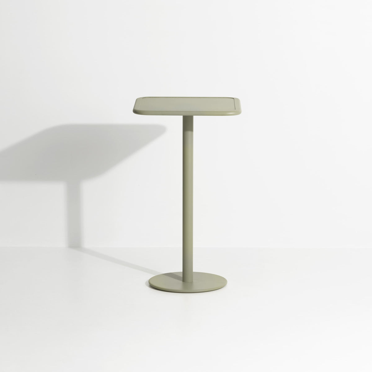 Table haute carrée Week-End 60 × 60 de Studio Brichet-Ziegler - Petite Friture-Vert jade-The Woods Gallery
