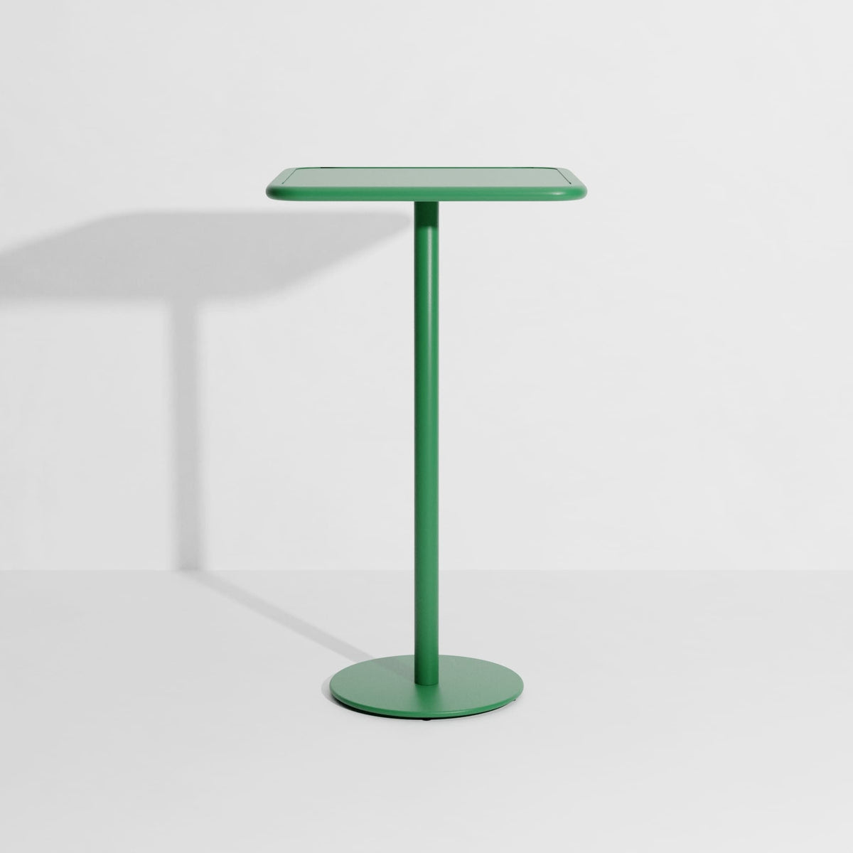 Table haute carrée Week-End 60 × 60 de Studio Brichet-Ziegler - Petite Friture-Vert menthe-The Woods Gallery