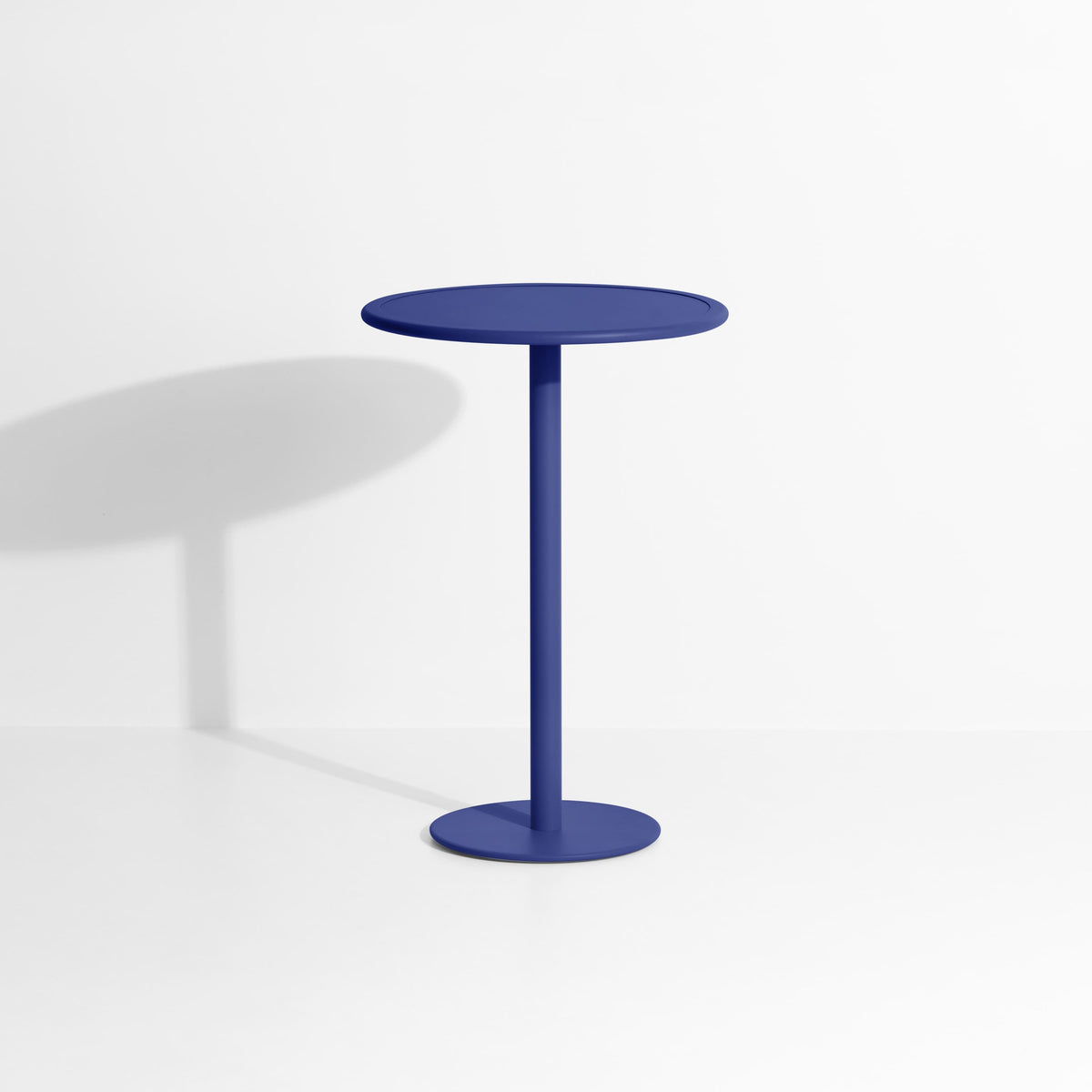 Table haute ronde Week-End de Studio Brichet-Ziegler - Petite Friture-Bleu-The Woods Gallery
