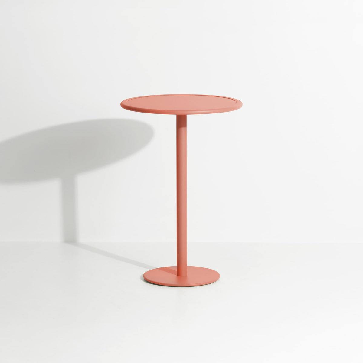Table haute ronde Week-End de Studio Brichet-Ziegler - Petite Friture-Corail-The Woods Gallery