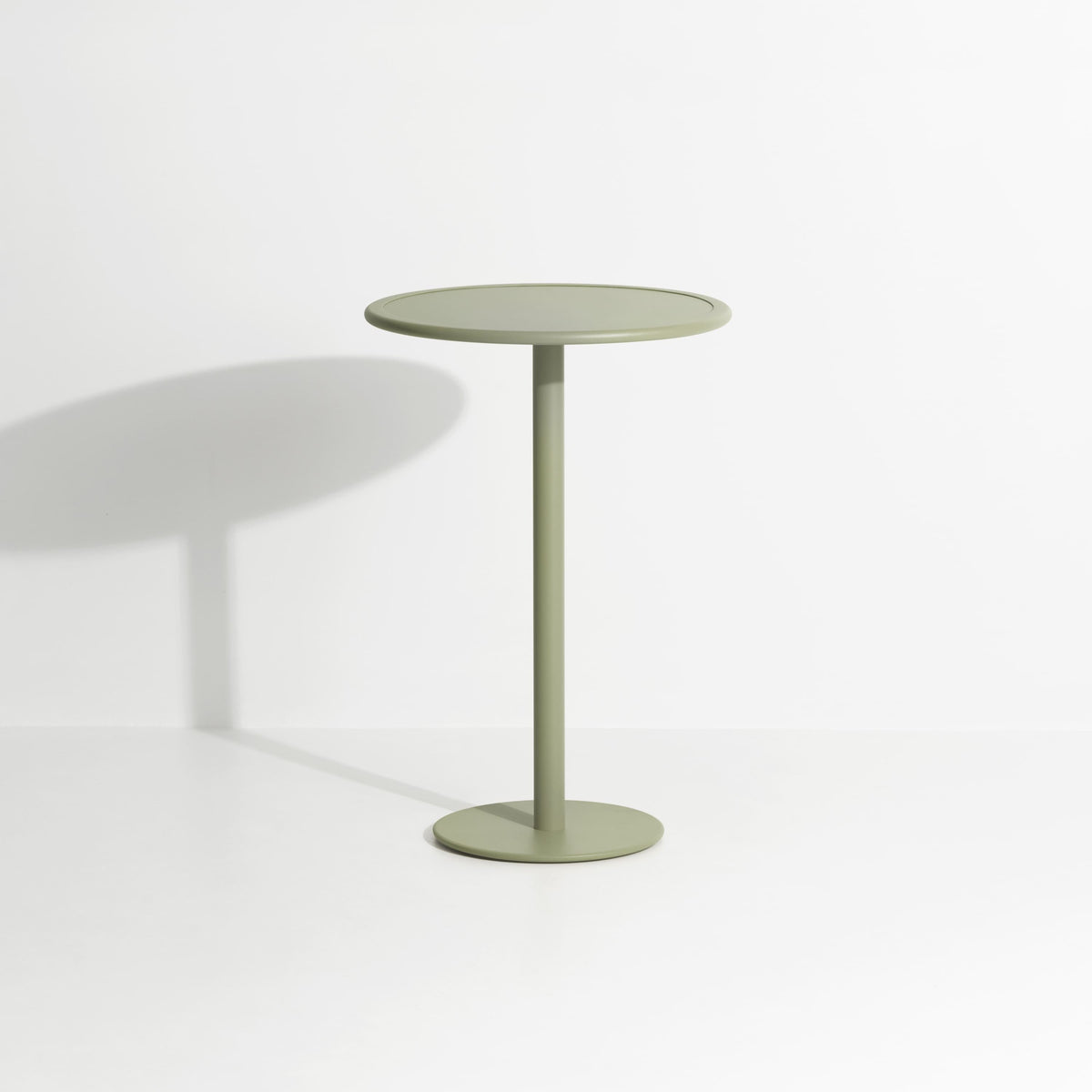 Table haute ronde Week-End de Studio Brichet-Ziegler - Petite Friture-Vert jade-The Woods Gallery