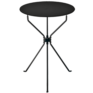Table pliante Cumano Ø55 cm par Achille Castiglioni - Zanotta-Noir-The Woods Gallery