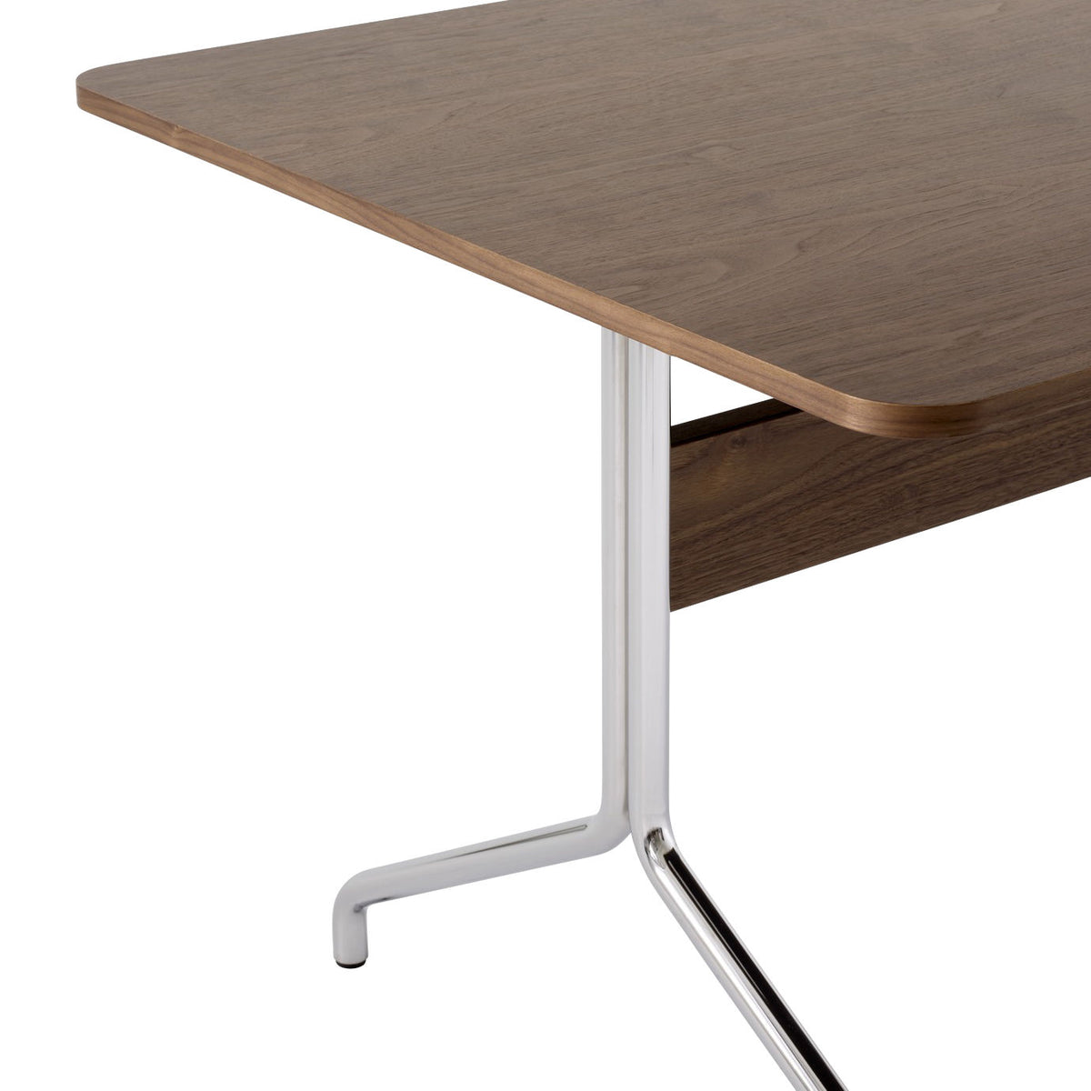 Table rectangulaire Pavilion AV18 L 160 cm de Anderssen & Voll - &Tradition-Noyer / Chromé-The Woods Gallery