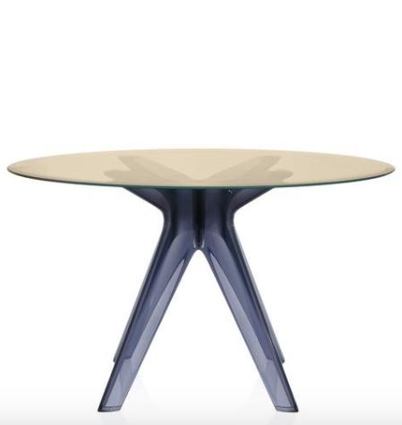 Tables rondes Sir Gio de Philippe Starck Ø 120 - Kartell-Bronze-Transparent-The Woods Gallery
