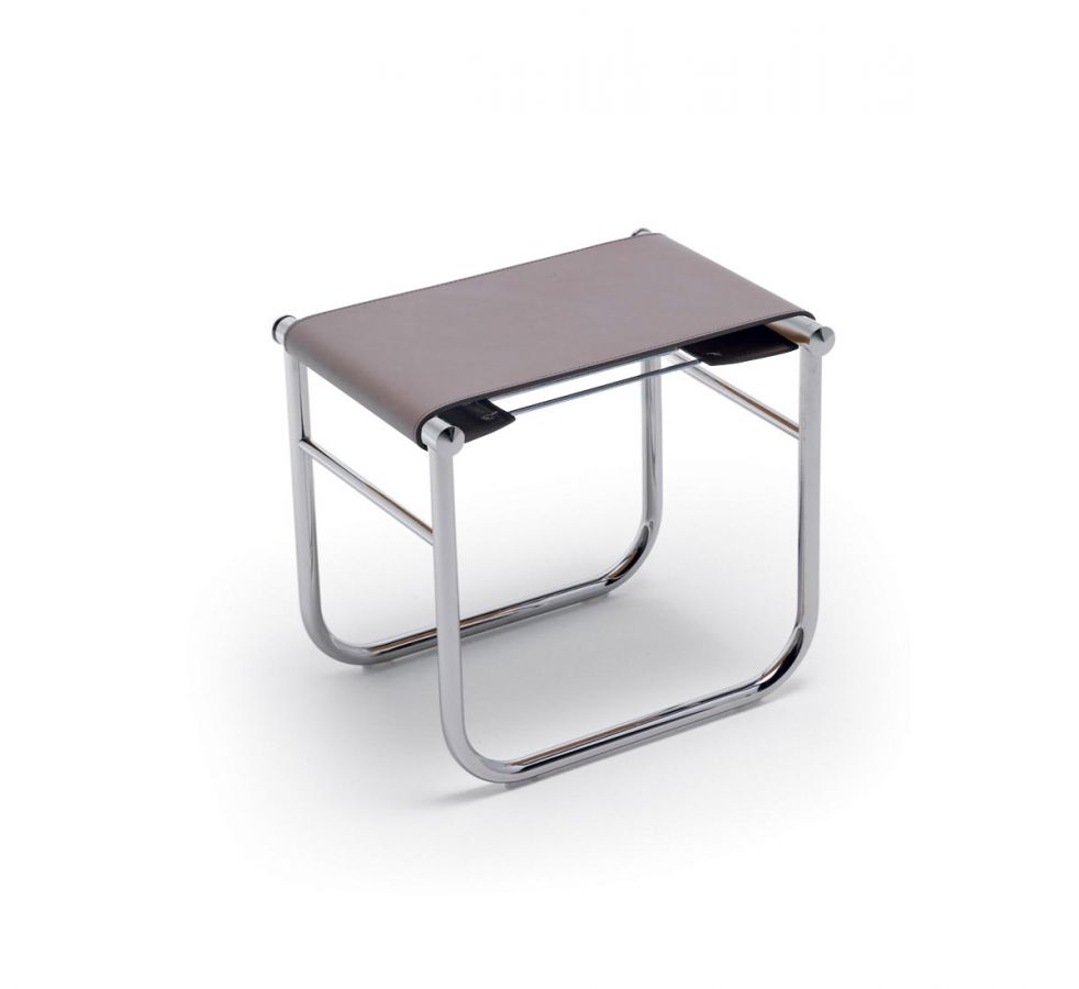 Tabouret "9" en cuir de Charlotte Perriand - Cassina-Taupe-The Woods Gallery