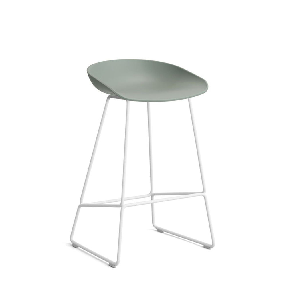 Tabouret About a stool AAS 38 par Hee Welling - Hay-Pieds blanc-1-Gris-vert-The Woods Gallery