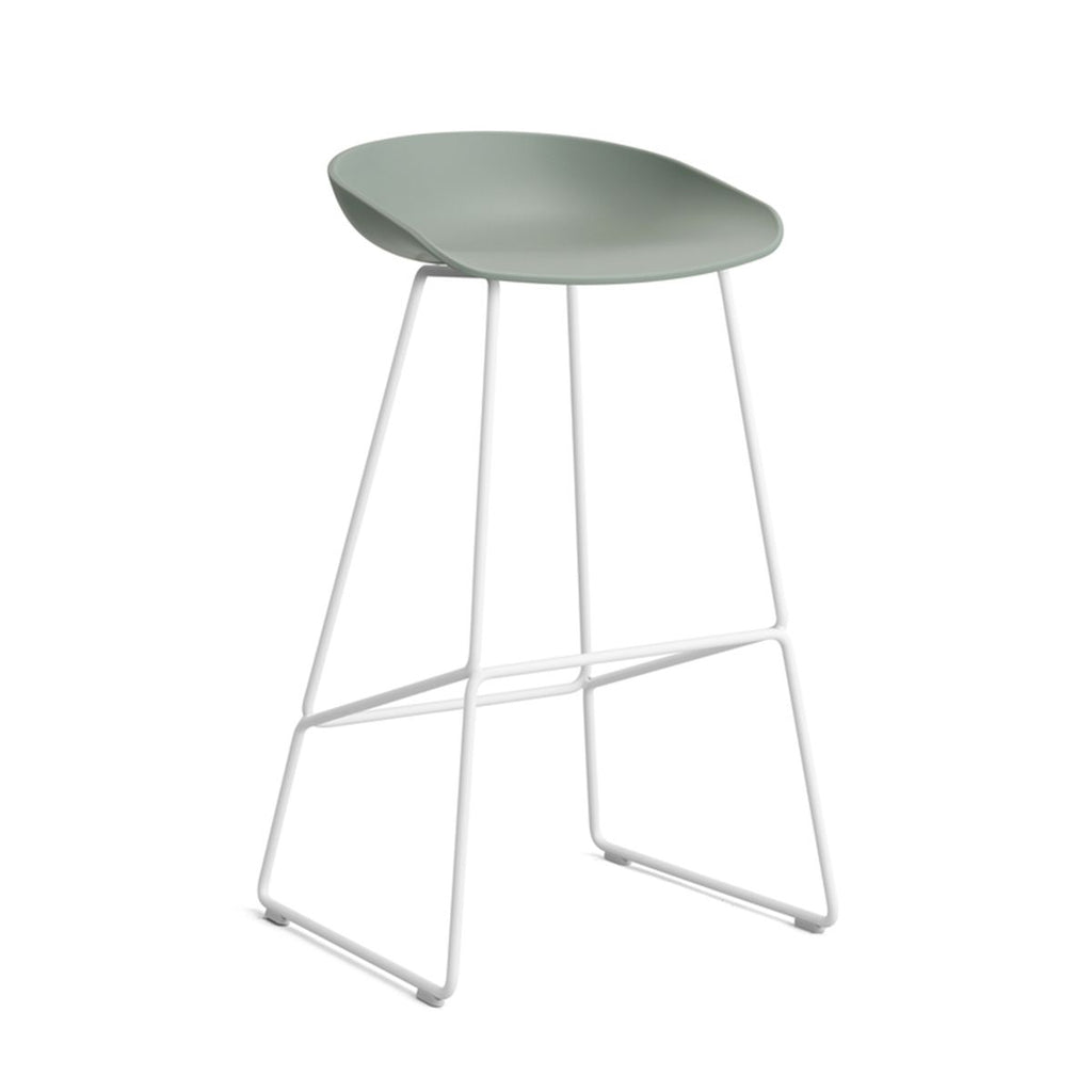Tabouret About a stool AAS 38 par Hee Welling - Hay-Pieds blanc-2-Gris-vert-The Woods Gallery