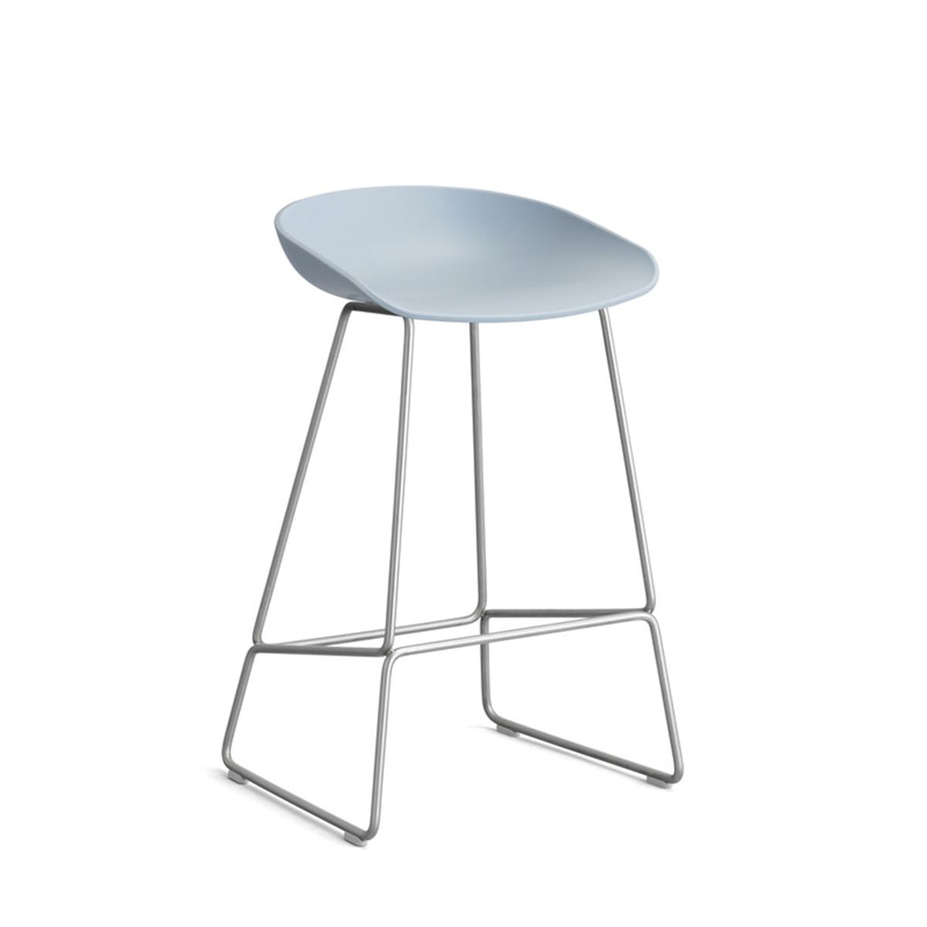 Tabouret About a stool AAS 38 par Hee Welling - Hay-Pieds en acier-1-Bleu ardoise-The Woods Gallery
