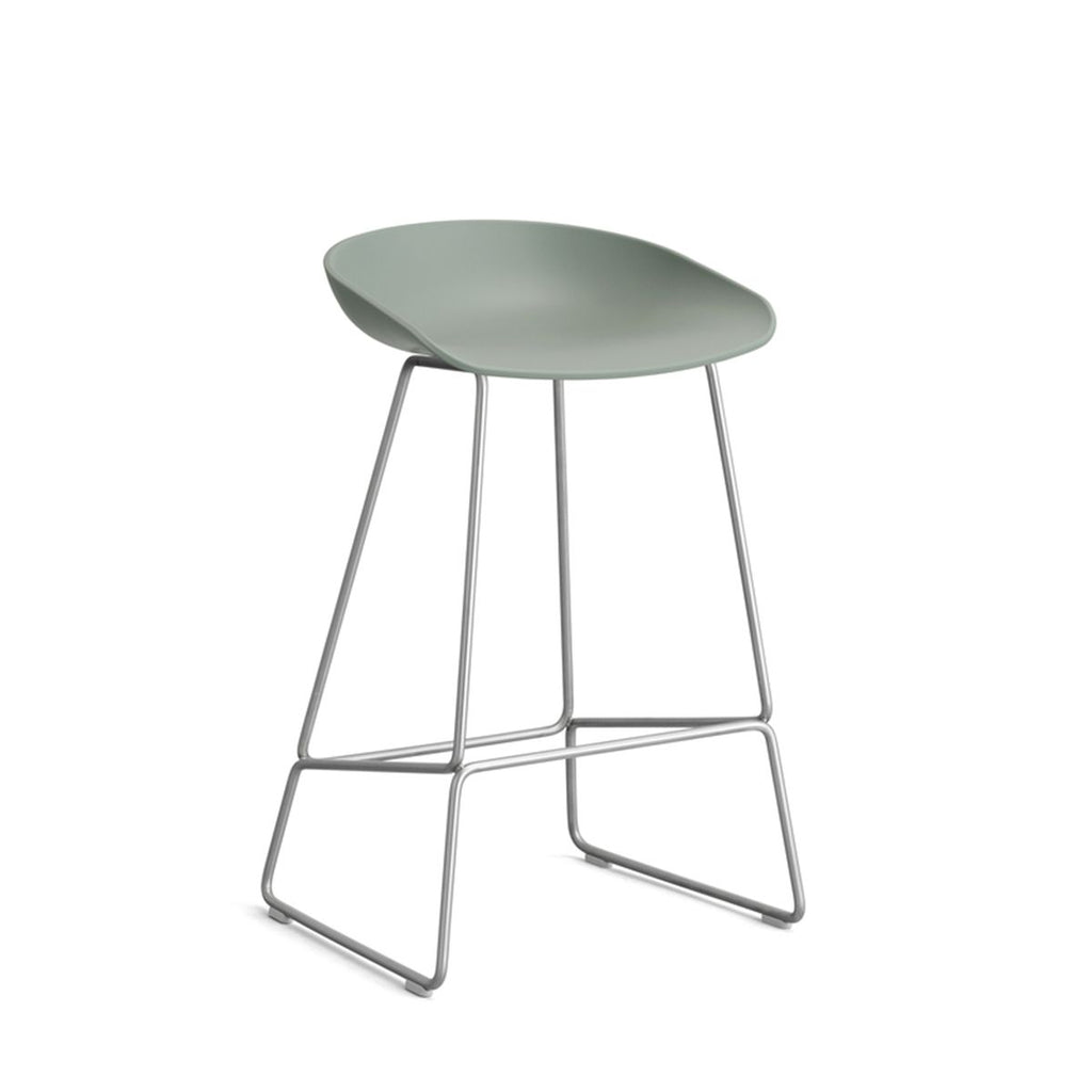 Tabouret About a stool AAS 38 par Hee Welling - Hay-Pieds en acier-1-Gris-vert-The Woods Gallery