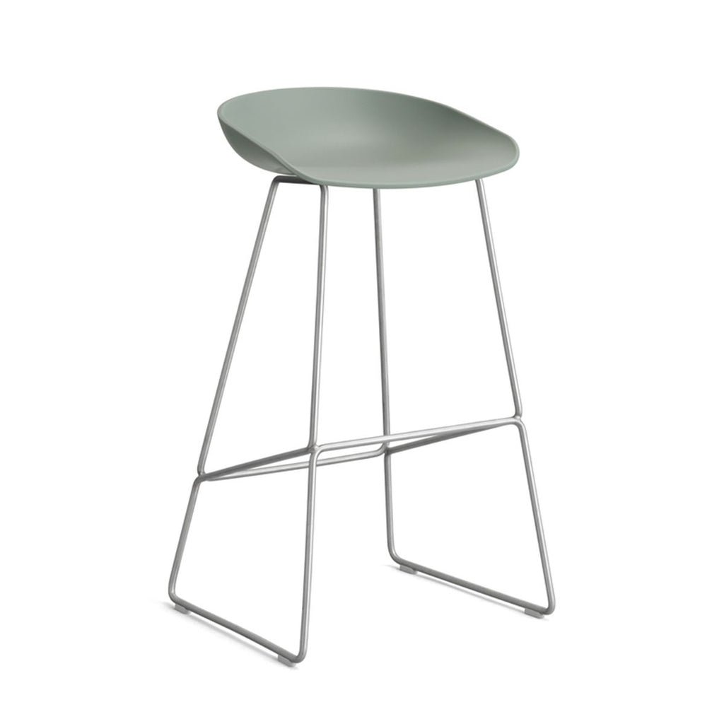 Tabouret About a stool AAS 38 par Hee Welling - Hay-Pieds en acier-2-Gris-vert-The Woods Gallery