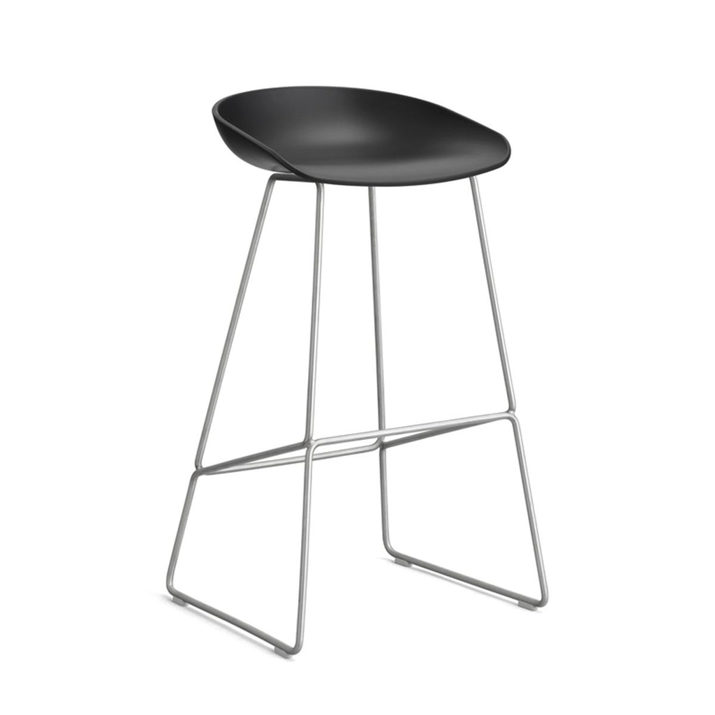 Tabouret About a stool AAS 38 par Hee Welling - Hay-Pieds en acier-2-Noir-The Woods Gallery